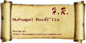 Hufnagel Rozália névjegykártya
