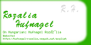 rozalia hufnagel business card